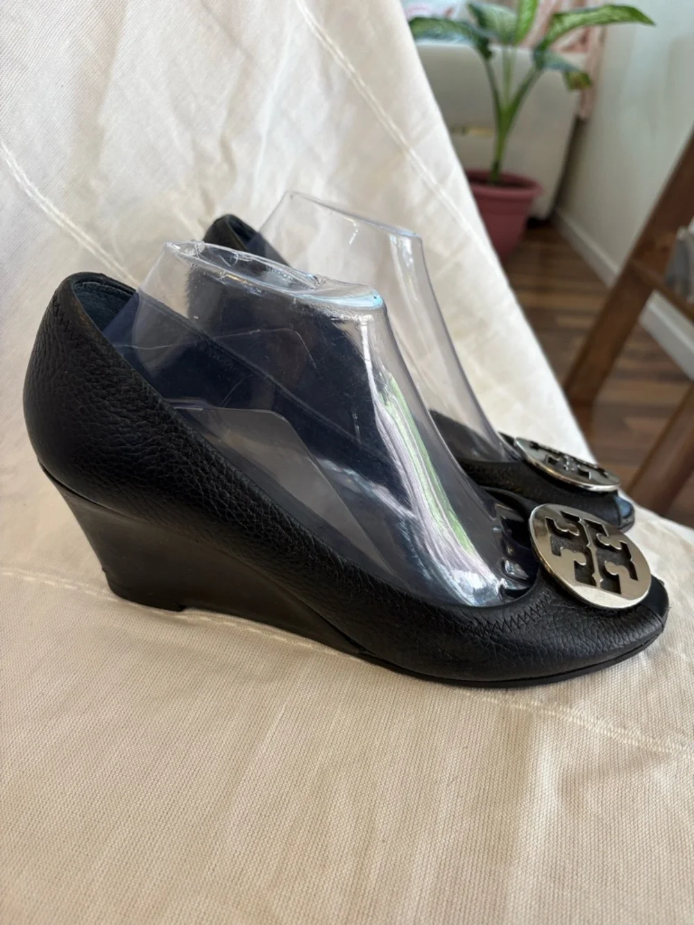 Tory Burch‎ Sally peep-toe wedge pumps